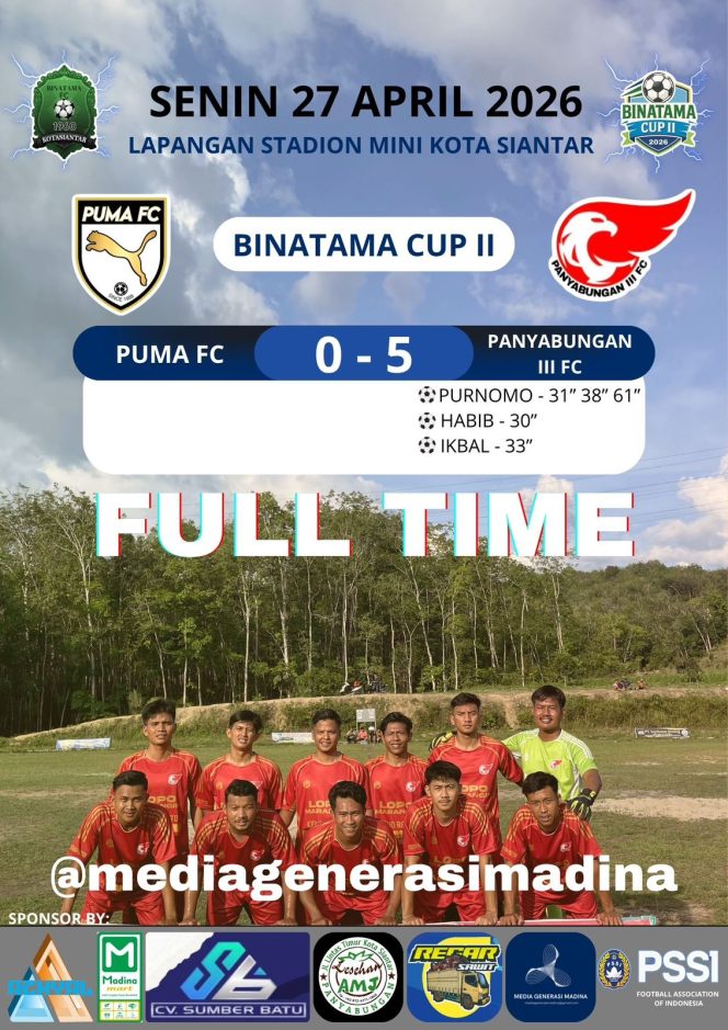 
					Panyabungan III Pesta Gol 5-0 di Binatama Cup II