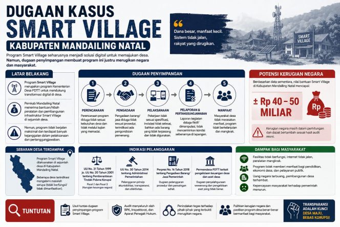 
					Saleh Nasution Apresiasi Kinerja Kejari Madina Terus Ungkap Dugaan Korupsi Smart Village 