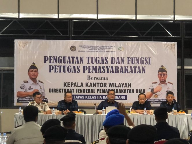 
					KAKANWIL DITJENPAS RIAU BERIKAN PENGUATAN INTEGRITAS UNTUK TINGKATKAN KINERJA JAJARAN LAPAS BANGKINANG