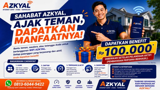 
					Dapat Bonus Rp100 Ribu, PT Azkyal Buat Program Referal Ajak Teman